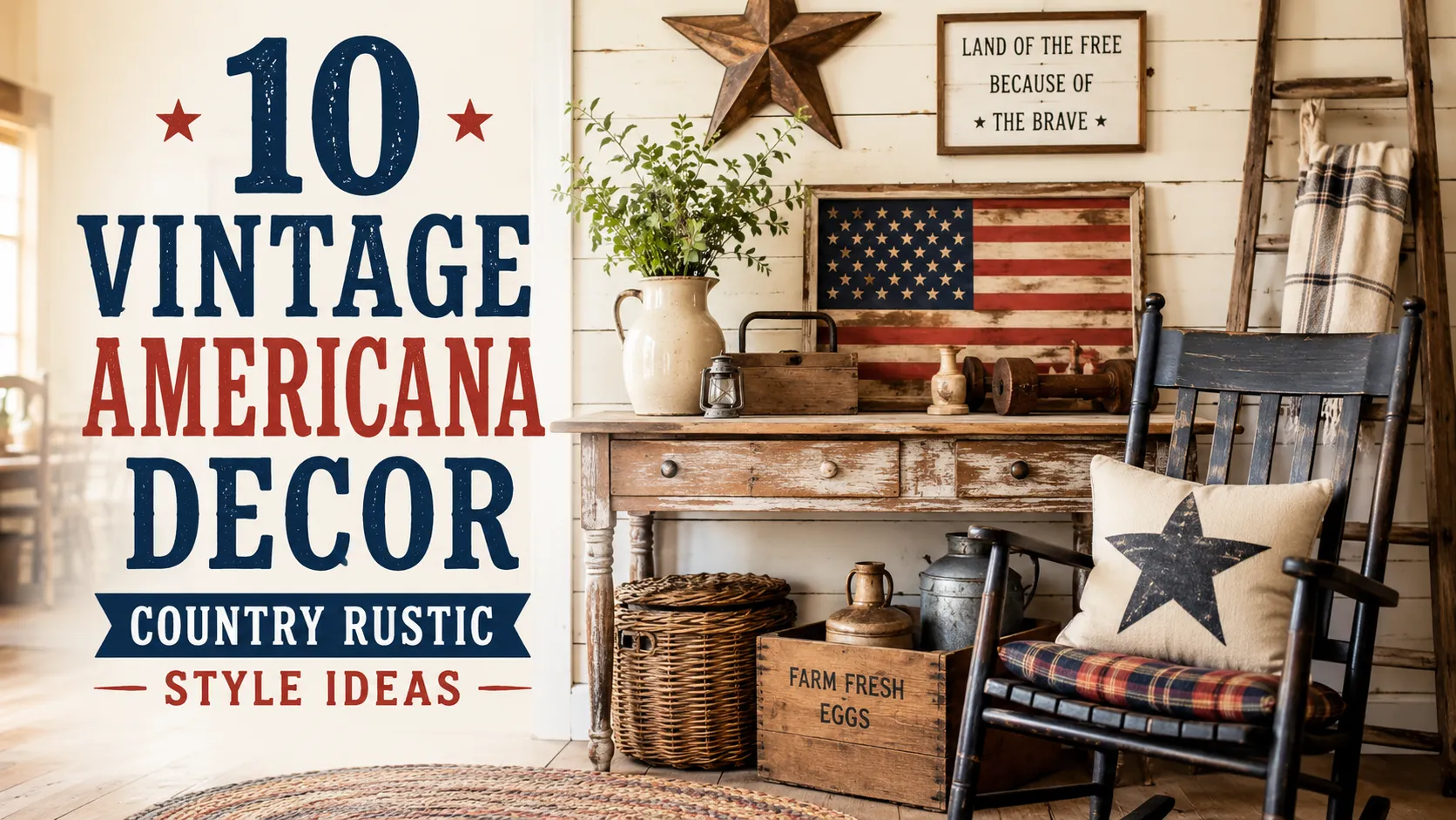 10 Vintage Americana Decor Country Rustic Style Ideas