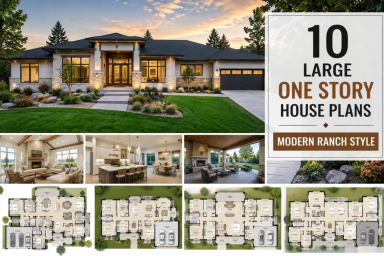 10 Large One Story House Plans Modern Ranch Style Ideas