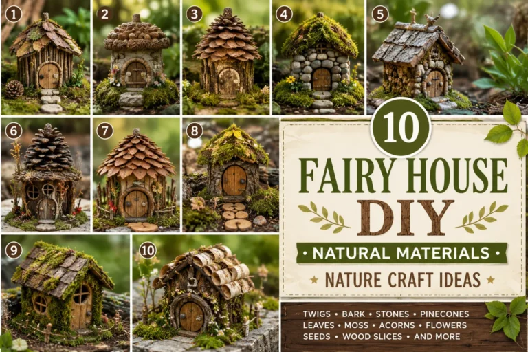 10 Fairy House DIY Natural Materials Nature Craft Ideas