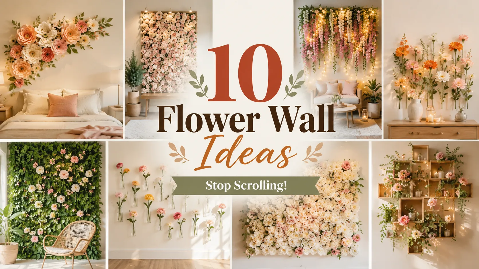 10 Flower Wall Ideas