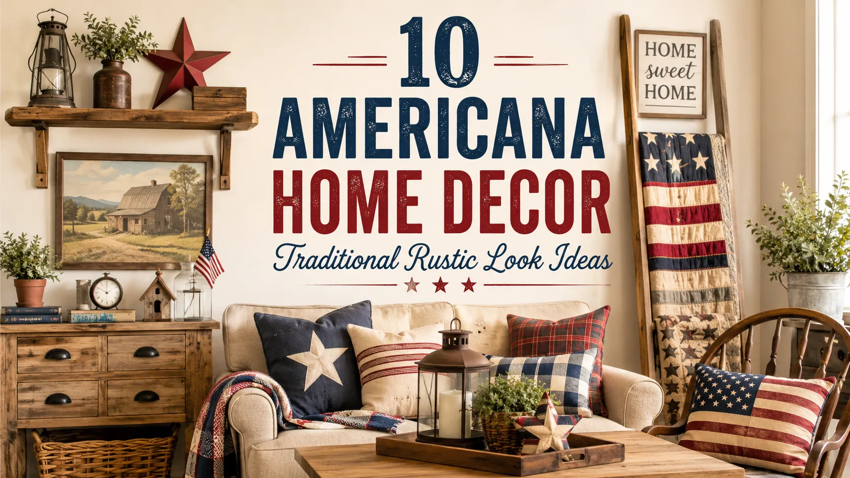 10 Americana Home Decor Traditional Rustic Look Ideas