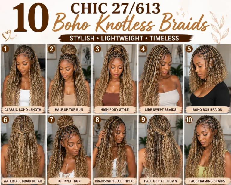 10 Chic 27/613 Boho Knotless Braids