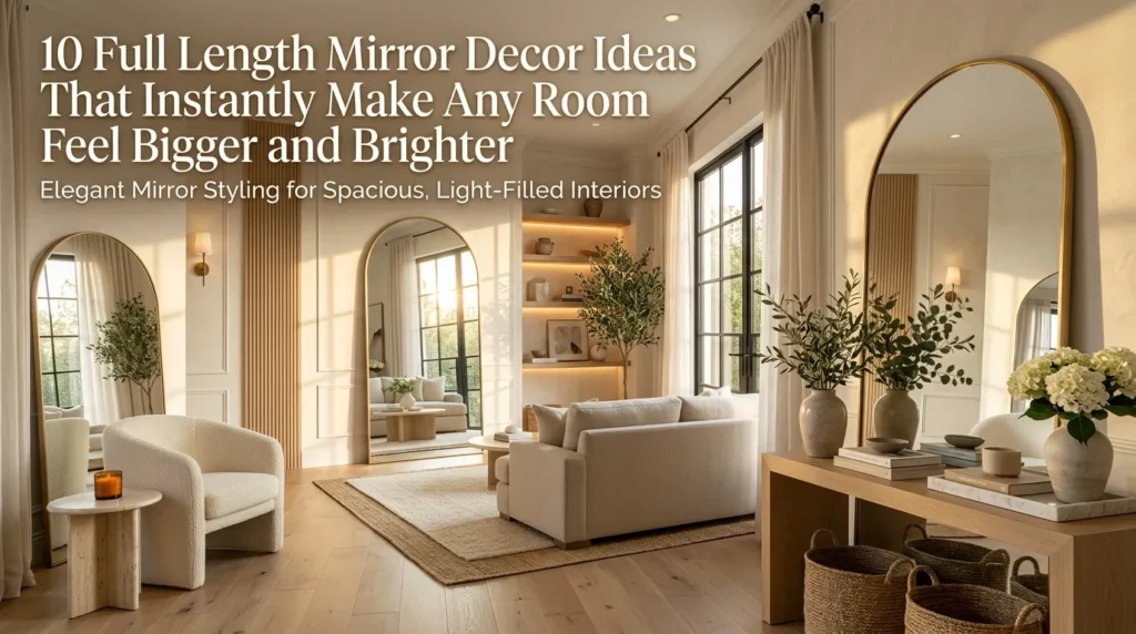 10 Full Length Mirror Decor Ideas That Instantly Make Any Room Feel Bigger and Brighter