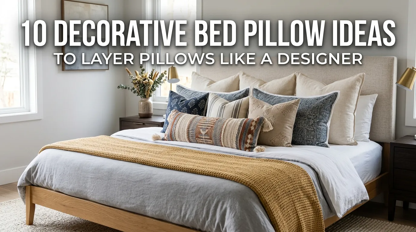 10 Decorative Bed Pillow Ideas to Layer Pillows Like a Designer