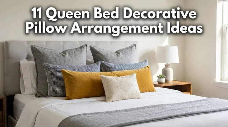 11 Queen Bed Decorative Pillow Arrangement Ideas