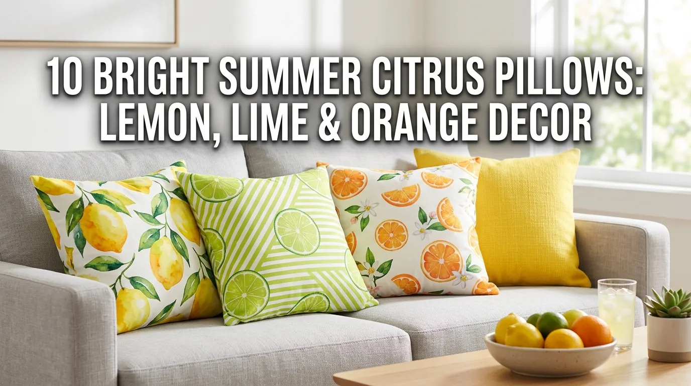 10 Bright Summer Citrus Pillows Lemon, Lime & Orange Decor