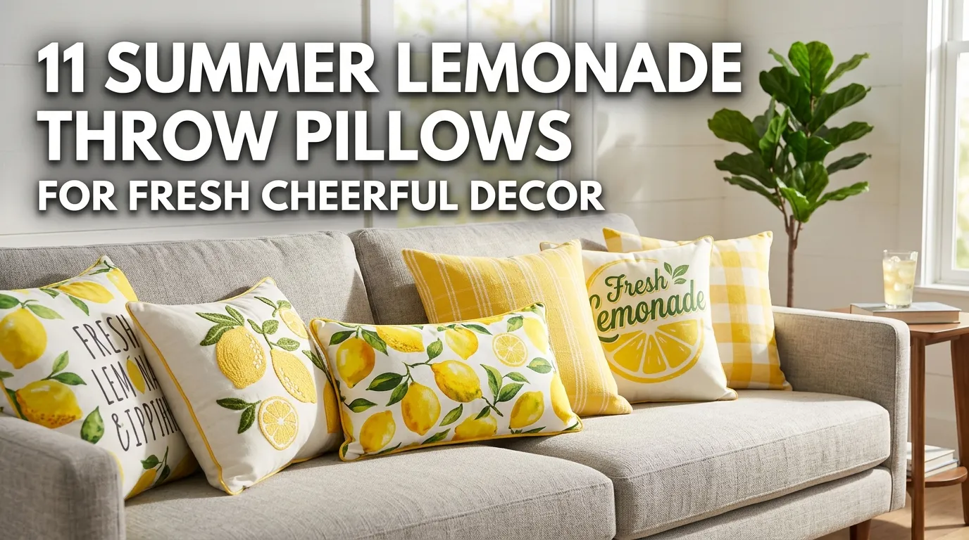 11 summer lemonade throw pillows for fresh cheerful decor