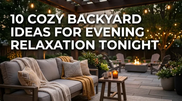 10 Cozy Backyard Ideas for Evening Relaxation Tonight