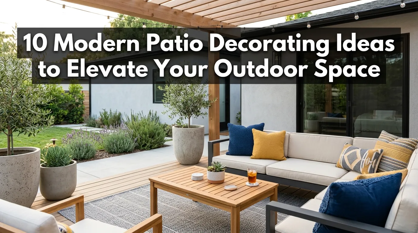10 Modern Patio Decorating Ideas to Elevate Your Outdoor Space