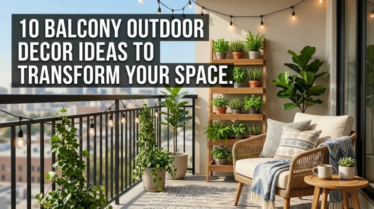 10 Balcony Outdoor Decor Ideas to Transform Your Space