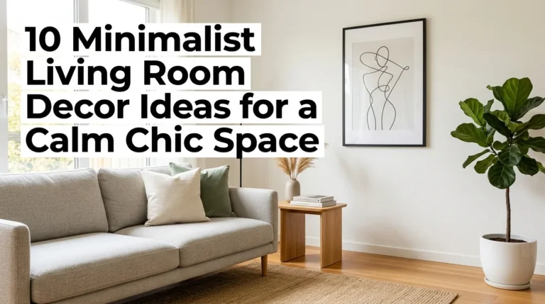 10 Minimalist Living Room Decor Ideas for a Calm Chic Space
